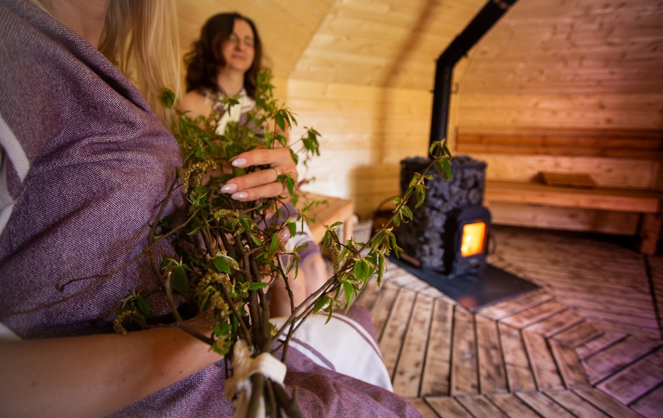 Bastubad i herrg&aring;rdsbyggnaden Spa Vital Village