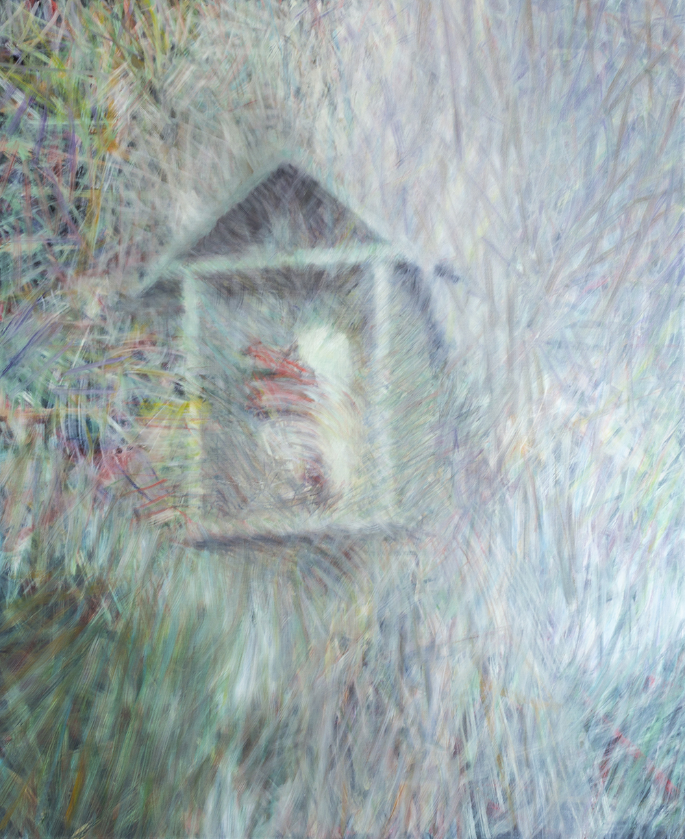 Norman Leto, Chapel, 2022, olja p&aring; duk, 110 X 90 cm, signerad Small.