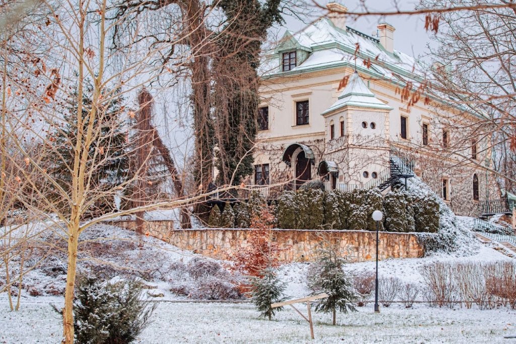 Odrowąż-palatset på vintern