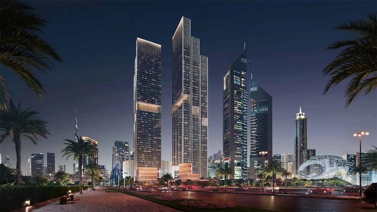 Jumeirah Residences Emirates Towers-projektet av Scda Architects i Dubai