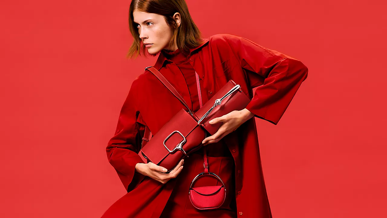 Burgundy Väska Hermes