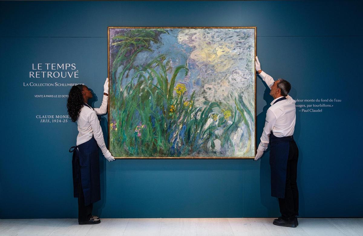 Irisar av Claude Monet. Auktion av Jeanne Schlumbergers samling i Paris